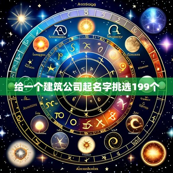 给一个建筑公司起名字挑选199个