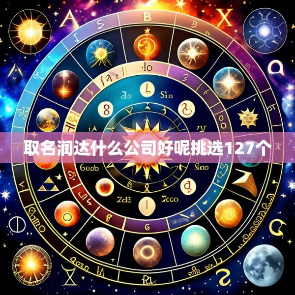 取名润达什么公司好呢挑选127个