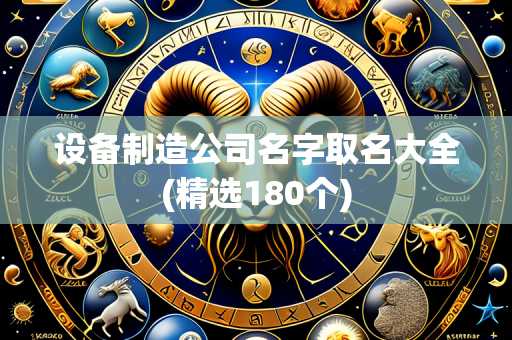 设备制造公司名字取名大全(精选180个)