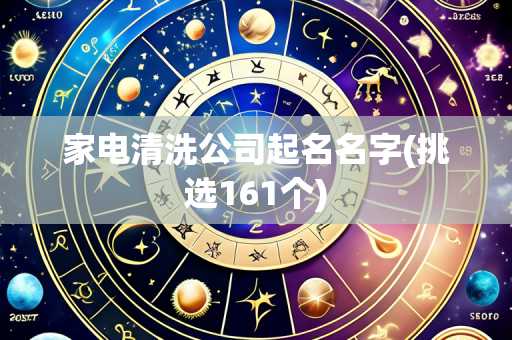 家电清洗公司起名名字(挑选161个)