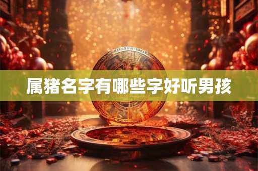 属猪名字有哪些字好听男孩