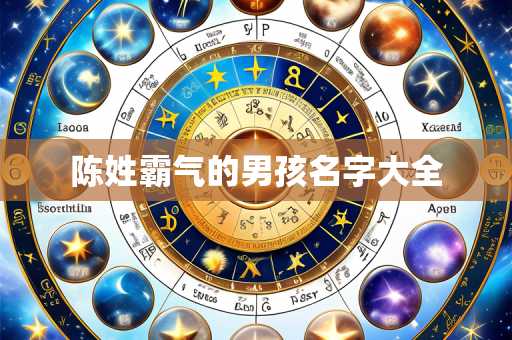 陈姓霸气的男孩名字大全