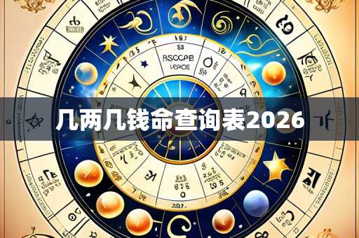 几两几钱命查询表2026